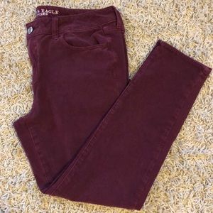 American Eagle Outfitters Maroon Jeggings